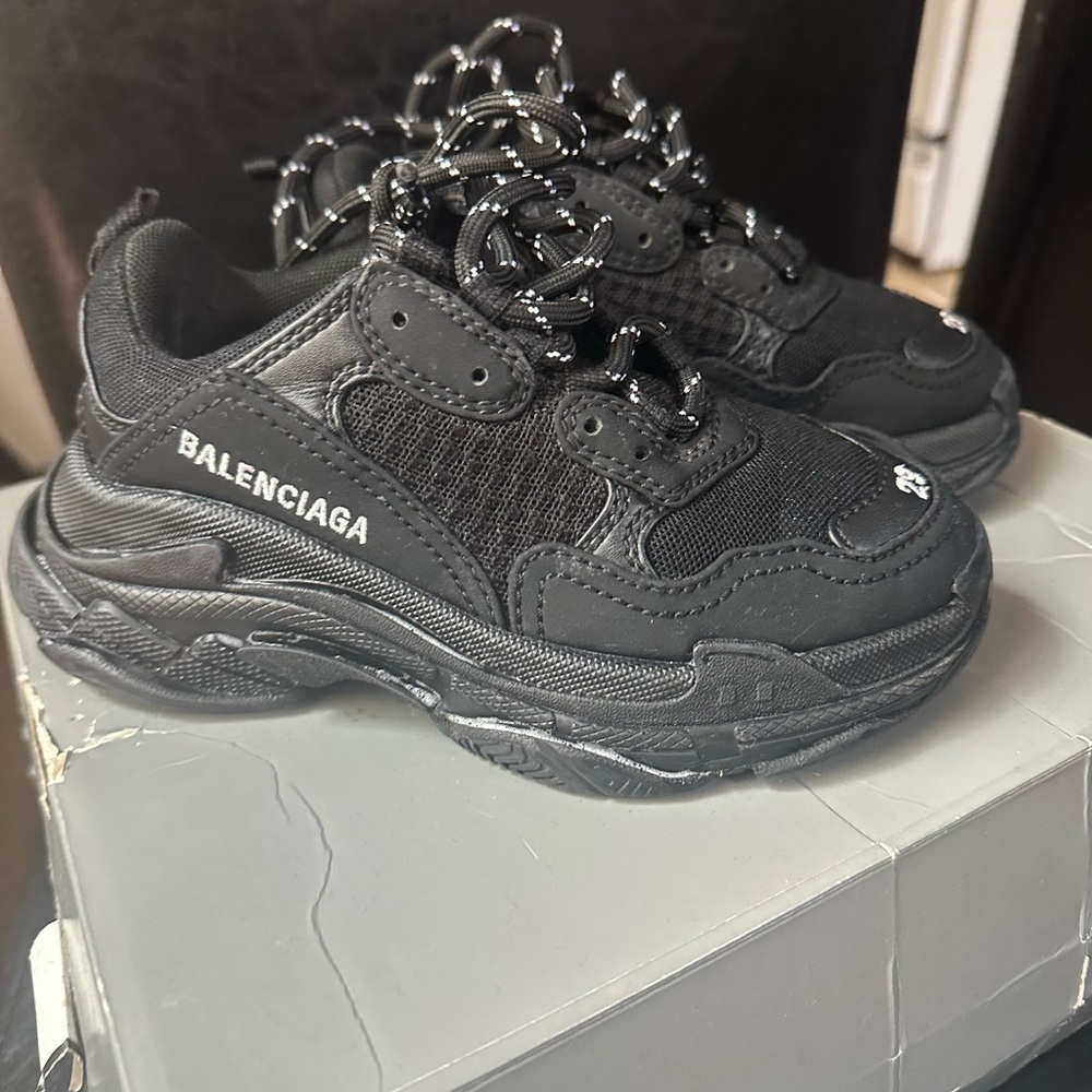 Balenciaga Kids Black Sneakers